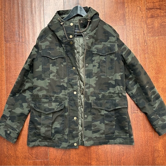 Lucky Brand Jackets & Blazers - Lucky Brand Women’s Long Camouflage Hooded Utility Jacket, Size Large